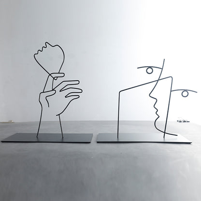 Abstrakte Linienkunst Skulptur