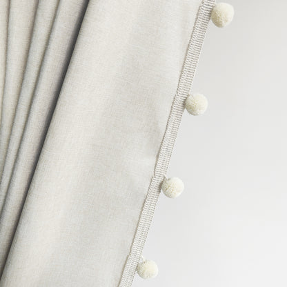 Textured Pom Pom Trim Duschvorhang Brehn