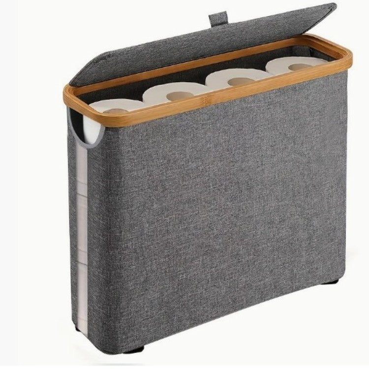 Multifunktionale Wäscheaufbewahrungsbox mit Bambusdeckel Brehn