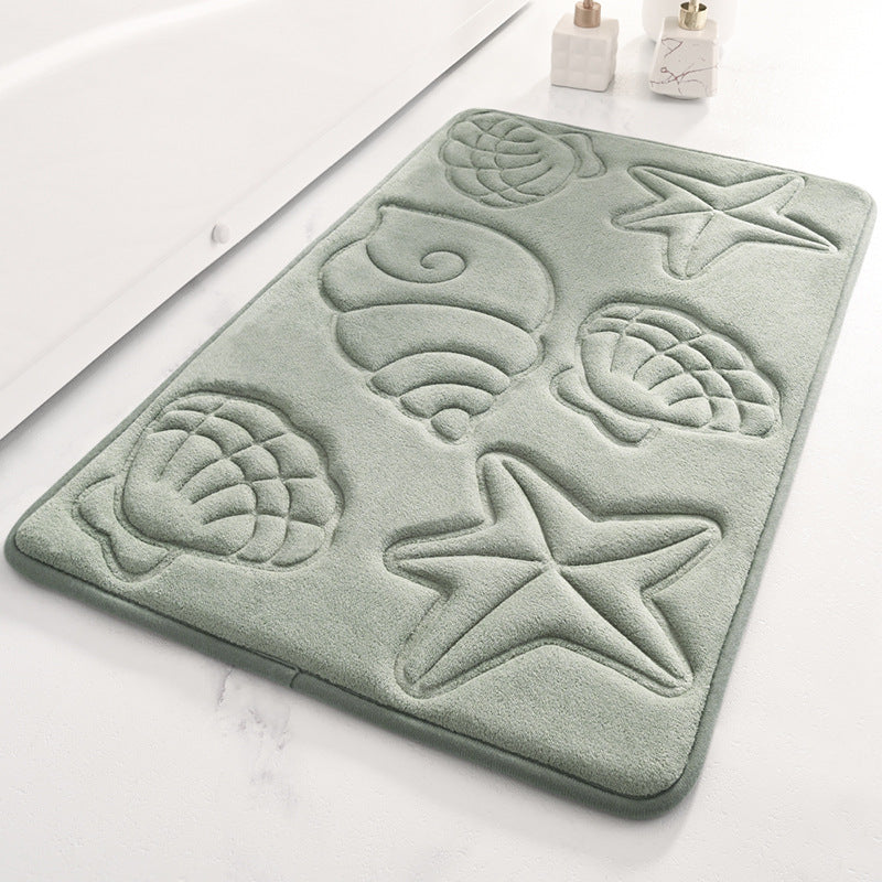 Küstenmotiv Muschel Design Badezimmerteppich Brehn