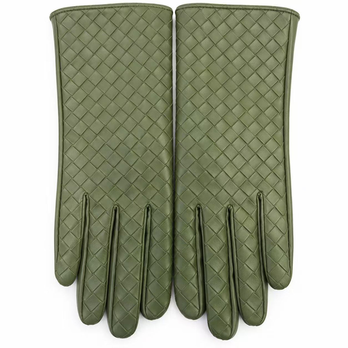 Premium Woven Leather Gloves Brehn