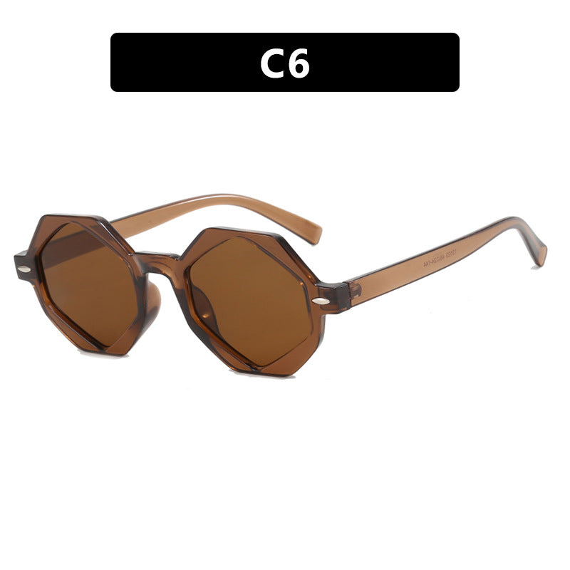 Damen trendige Sonnenbrille im modernen Achtkant-Design Brehn