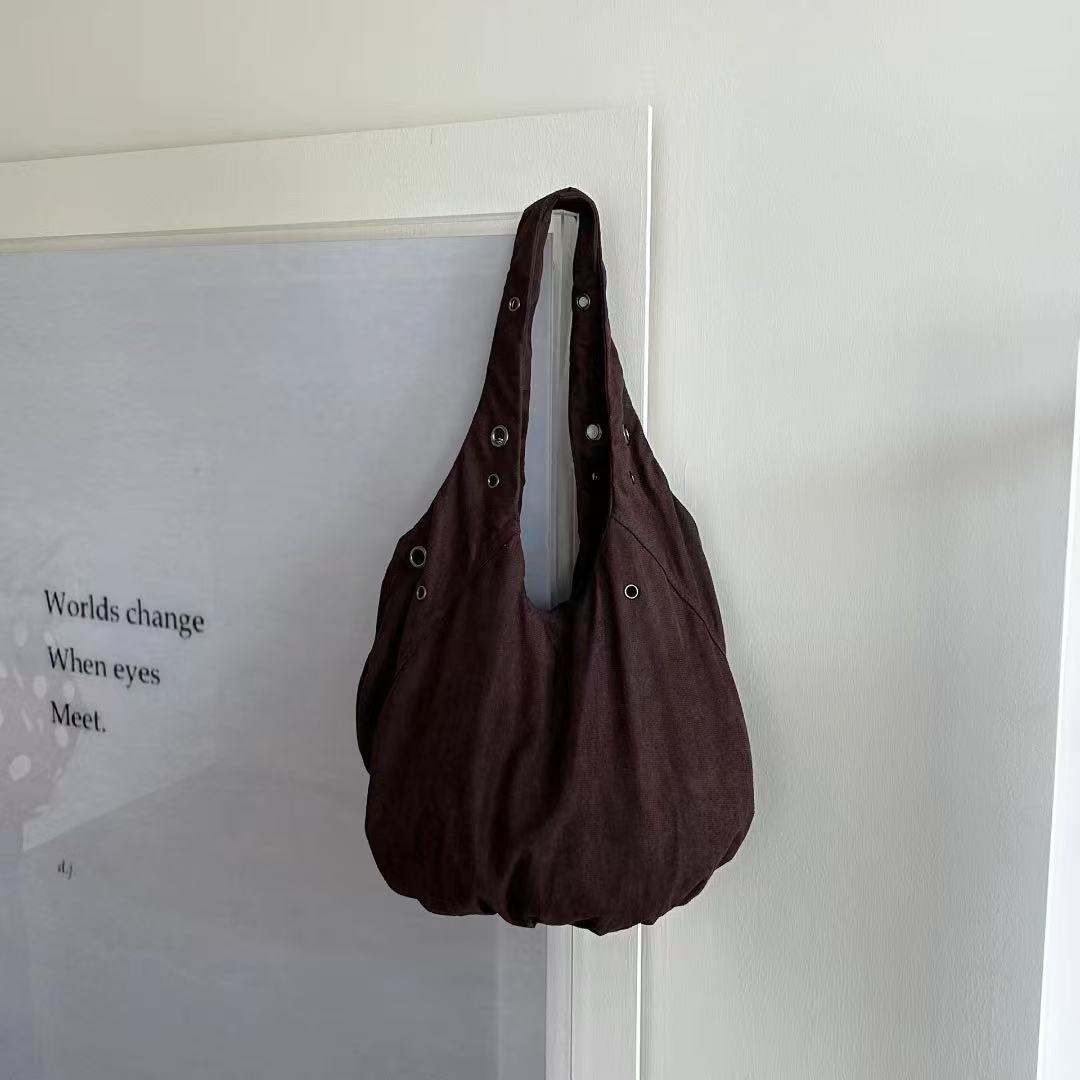 Lässige Canvas-Schultertasche