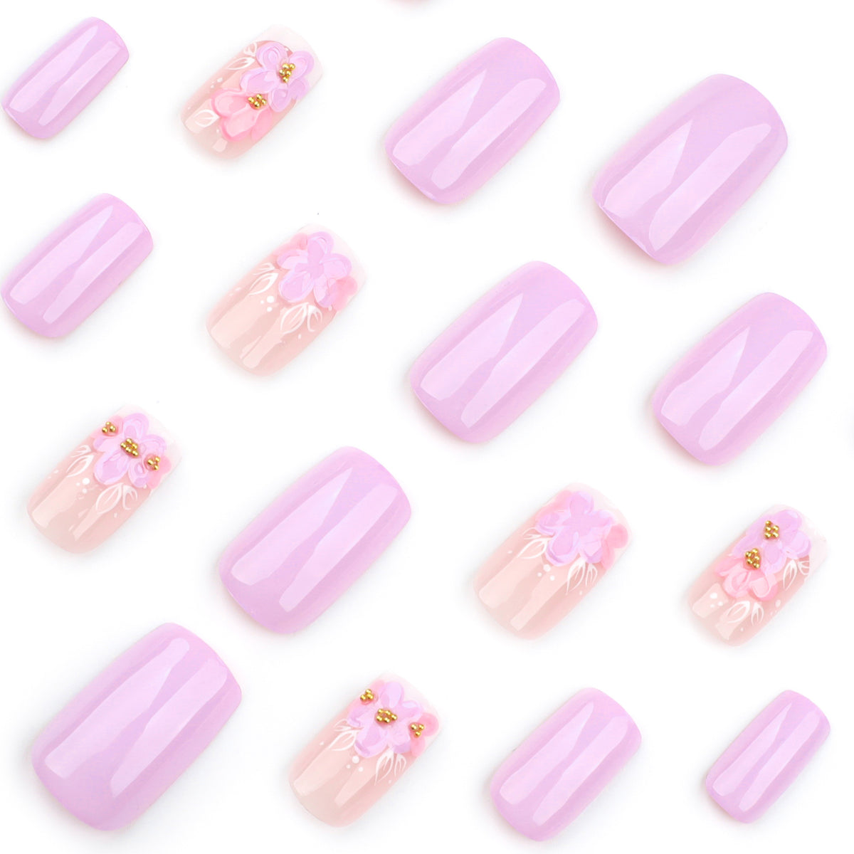 Kunstvolle Nagelverlängerungen mit floralem Design Brehn