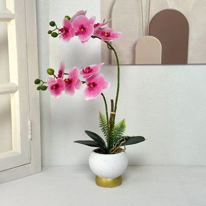 Elegante Kunstorchideen Topfarrangement