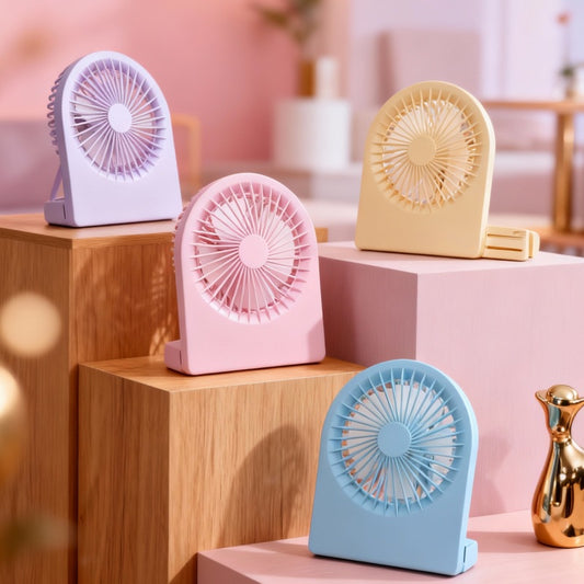 Damen Kompakter Tischventilator mit USB-Anschluss und leisen Betriebsmodi Brehn
