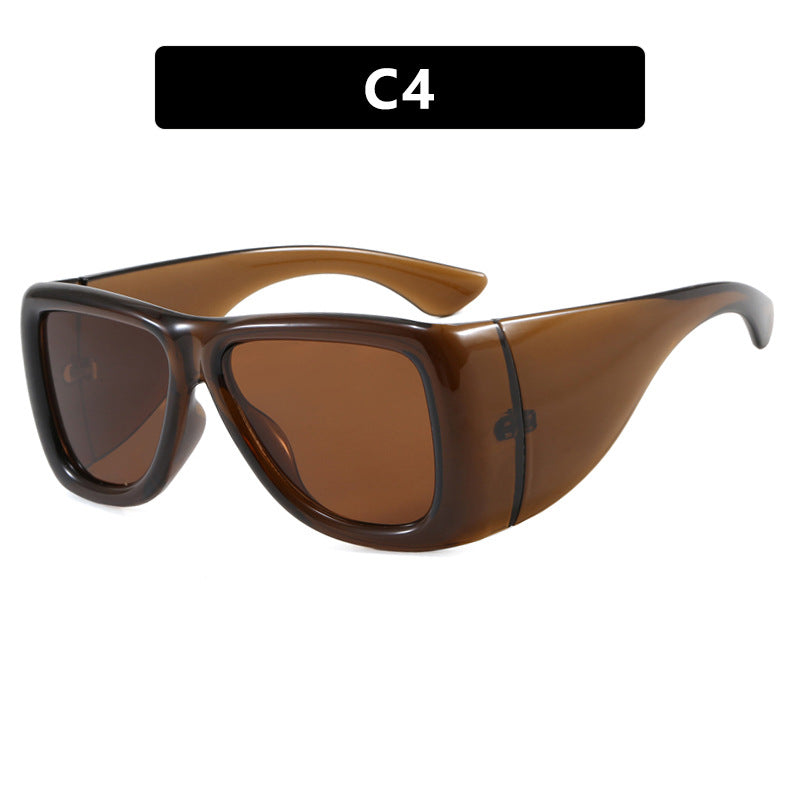 Damen trendige oversized Sonnenbrille mit markantem Schildpatt-Design Brehn