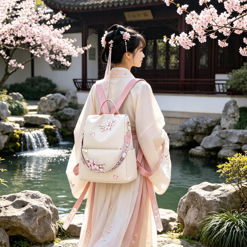 Damen bestickter Blumen Rucksack Brehn