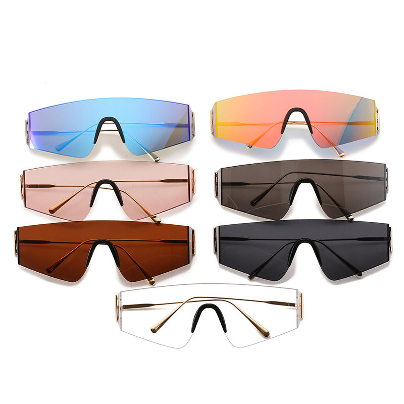 Damen futuristische Oversized-Sonnenbrille Brehn