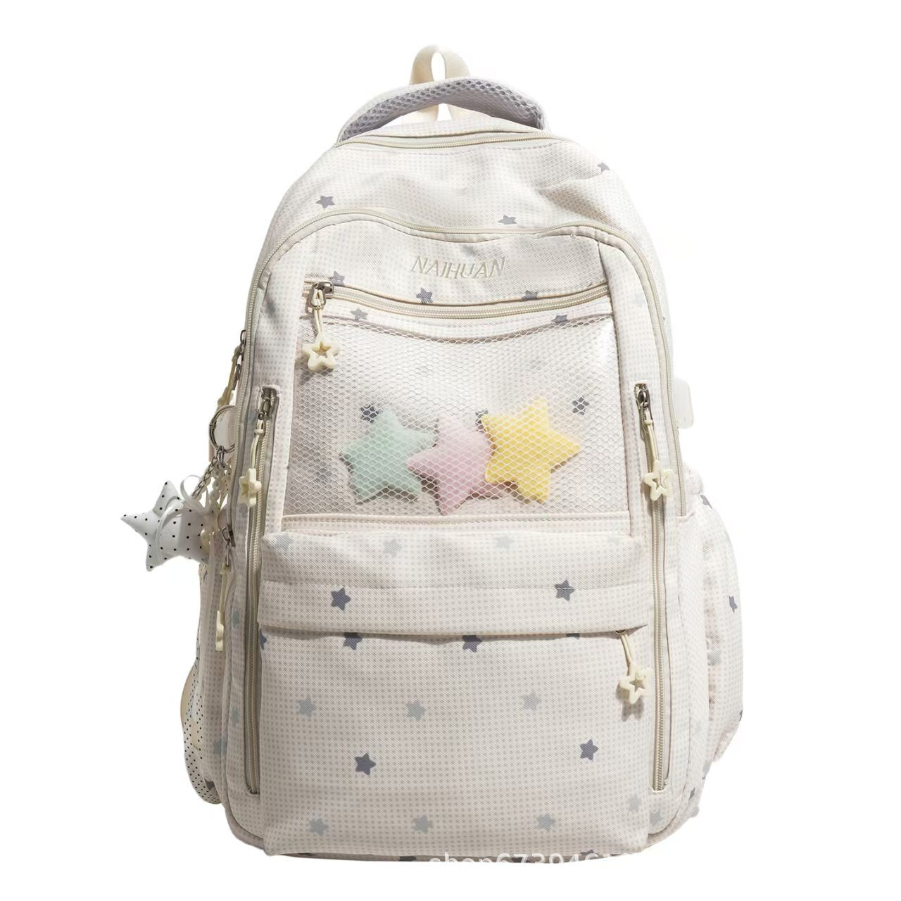 Stern-Motiv Multi-Taschen Rucksack Brehn
