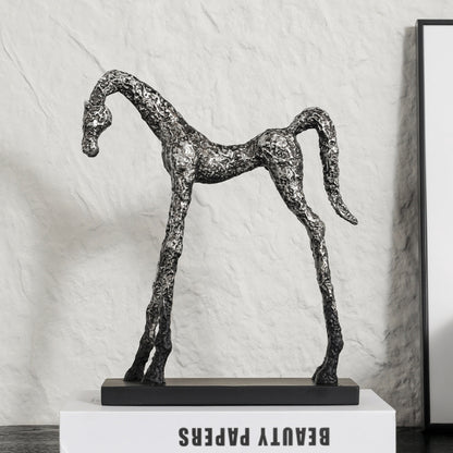 Skulpturale dekorative Pferdefigur