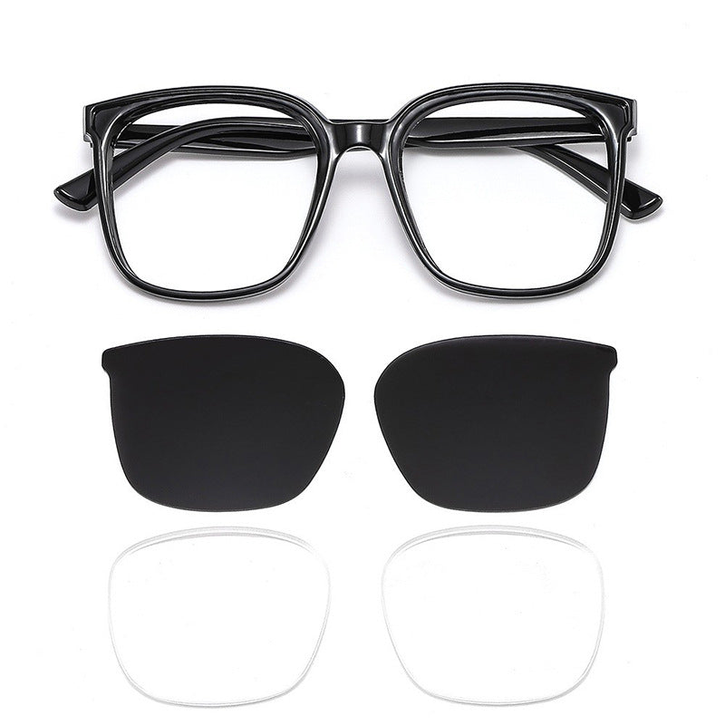 Damen moderne Quadratische Sonnenbrille mit UV-Schutz und schmalen Bügeln Brehn