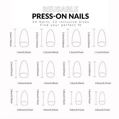 Dekorative florale Press-On Nagelspitzen Brehn