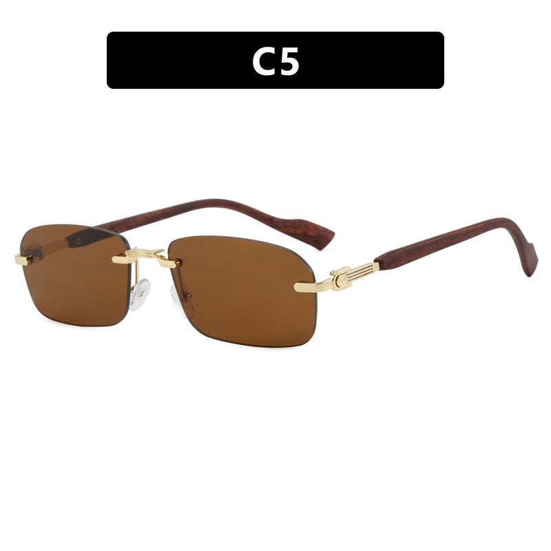 Damen Sonnenbrille mit elegantem Metallrahmen und stilvollen Holzdetails Brehn