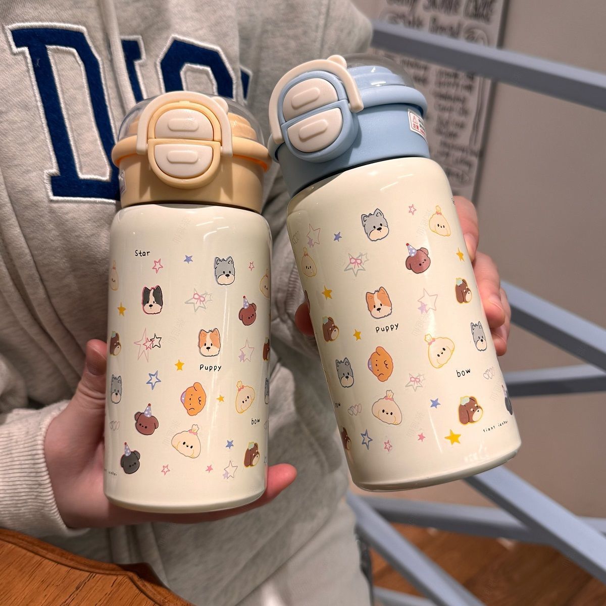 Damen Kinder-Trinkflasche mit fröhlichem Tierdesign Brehn