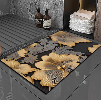 3D Floral Design Badmatte Brehn
