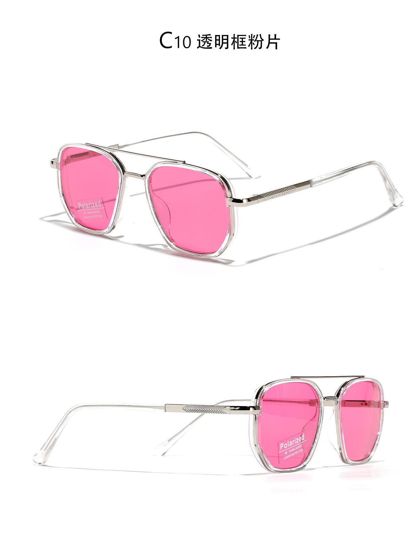 Damen Quadratische Sonnenbrille mit polarisierten Gläsern und elegantem Metallrahmen Brehn