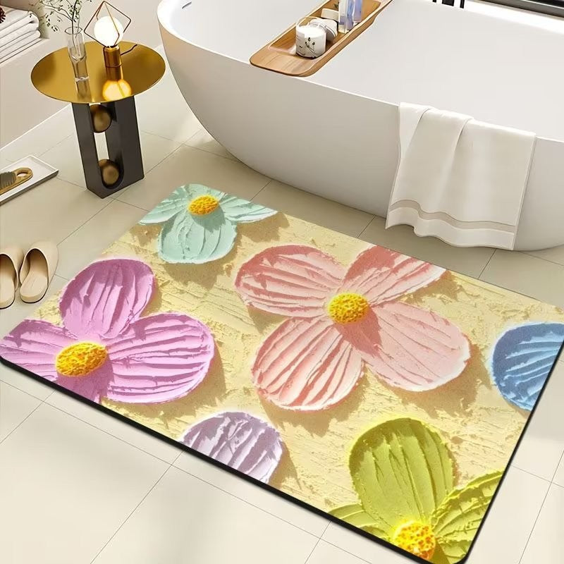 Floral Print Teppich Brehn