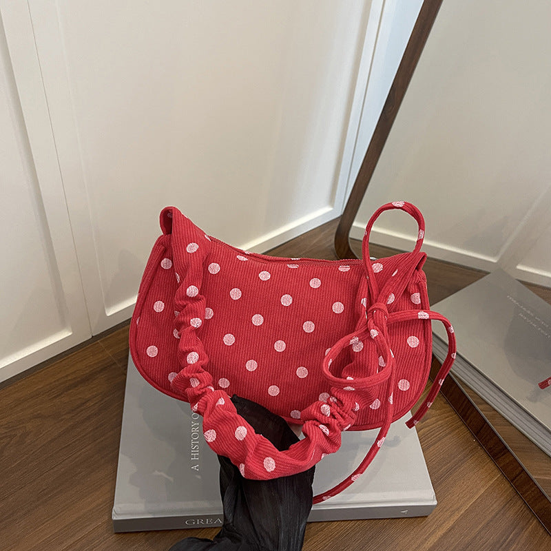 WoVintage Polka Dot Umhängetasche Brehn