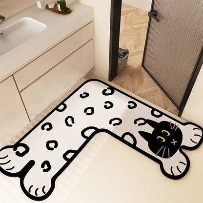 Katze Pfote Form Badmatte