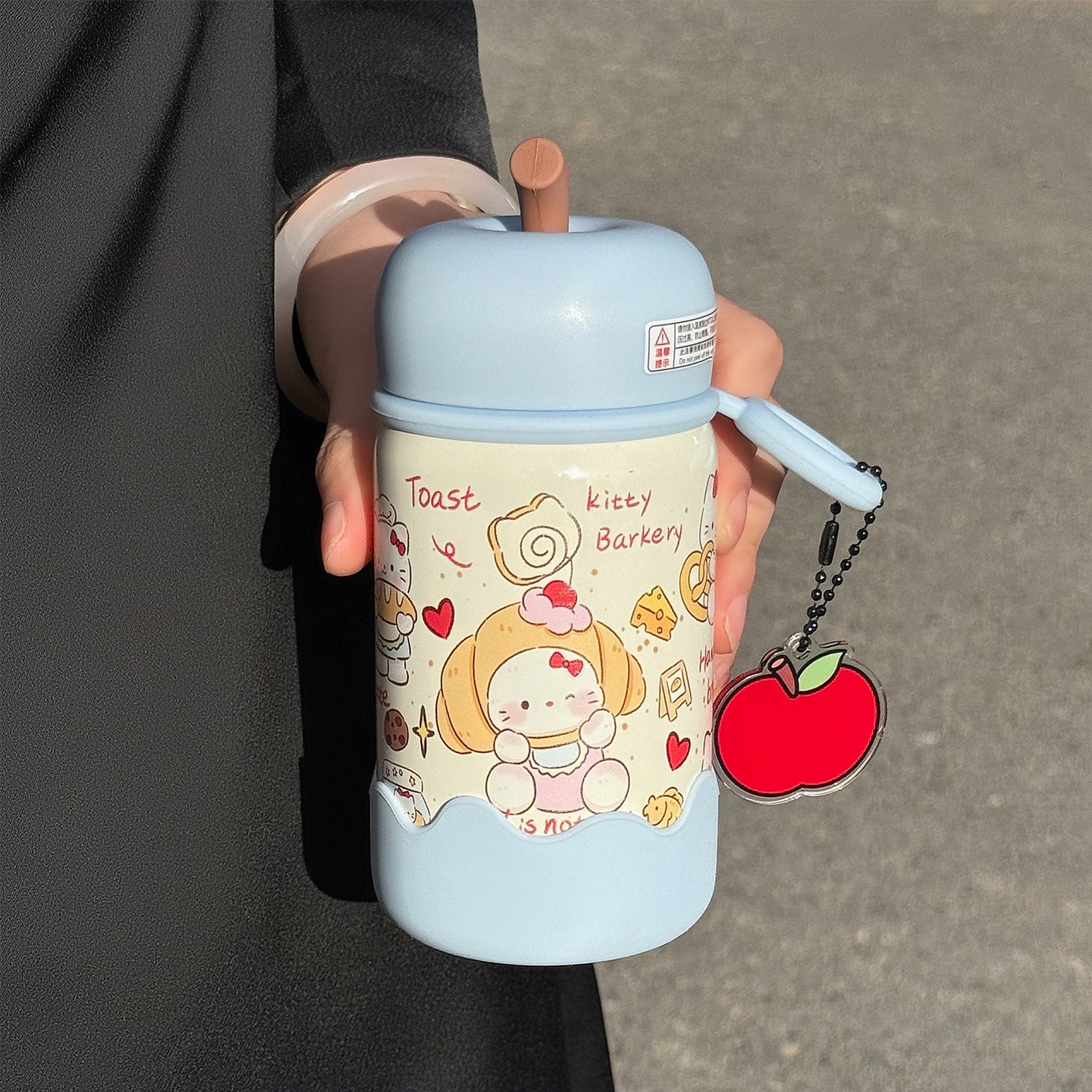 Damen tragbare Kaffeetasse mit kreativem Deckel Brehn