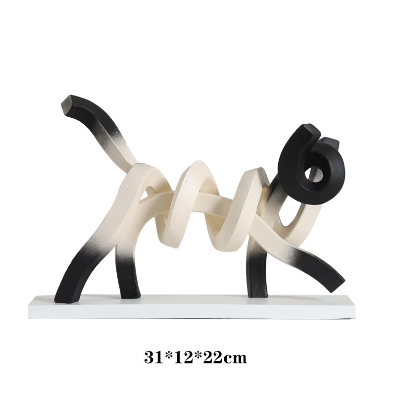 Abstrakte Kunst Katzen Skulptur