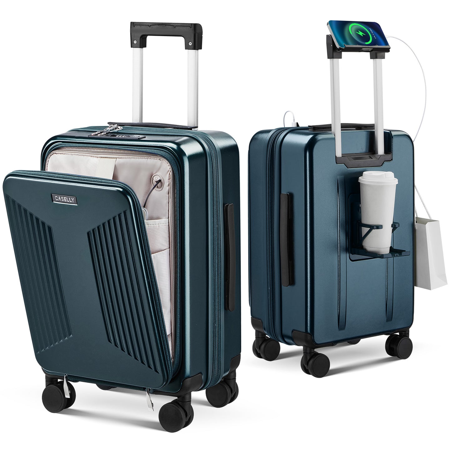 Unisex Smart Charging Hartschalen Trolley Gepäck Brehn