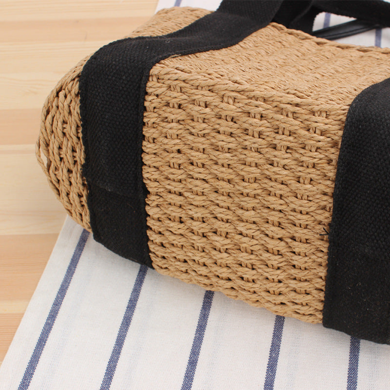 Handtasche Aus Geflochtenem Naturmaterial mit Verstellbarem Schulterriemen Brehn
