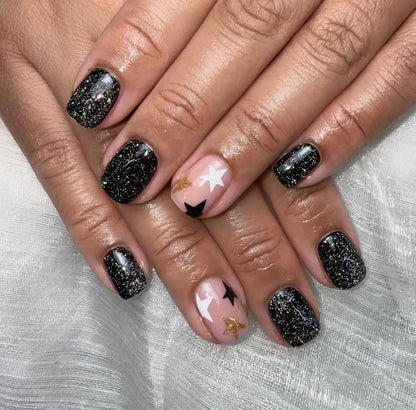 Funkelndes Sternen-Themen Nagelkunstset