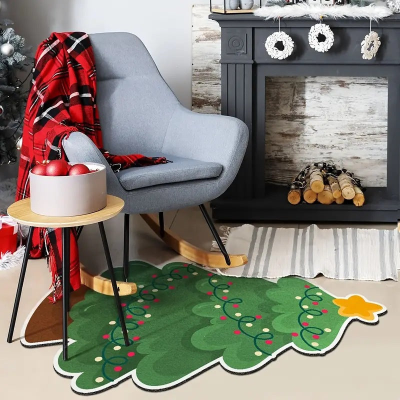 Weihnachtsbaumförmiger Teppich
