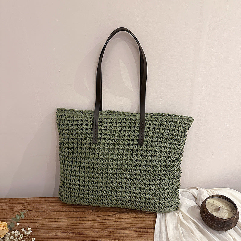 Handgewebte Strohtasche
