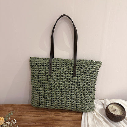 Handgewebte Strohtasche