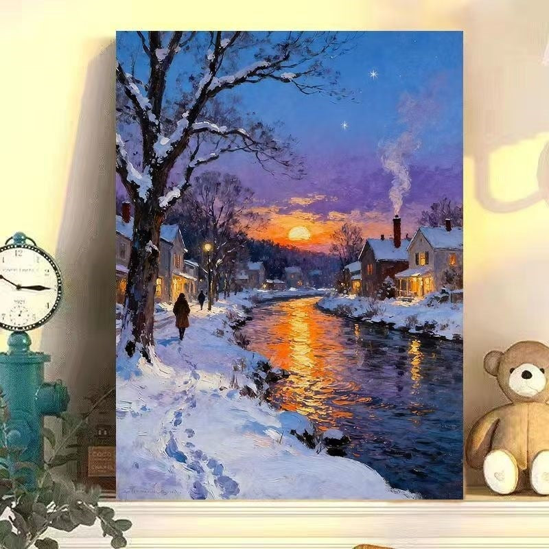 Winter Wonderland Landschaft Leinwand Kunst Brehn
