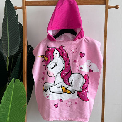 Kinder Haifisch-Design Kapuzenhandtuch Poncho Brehn