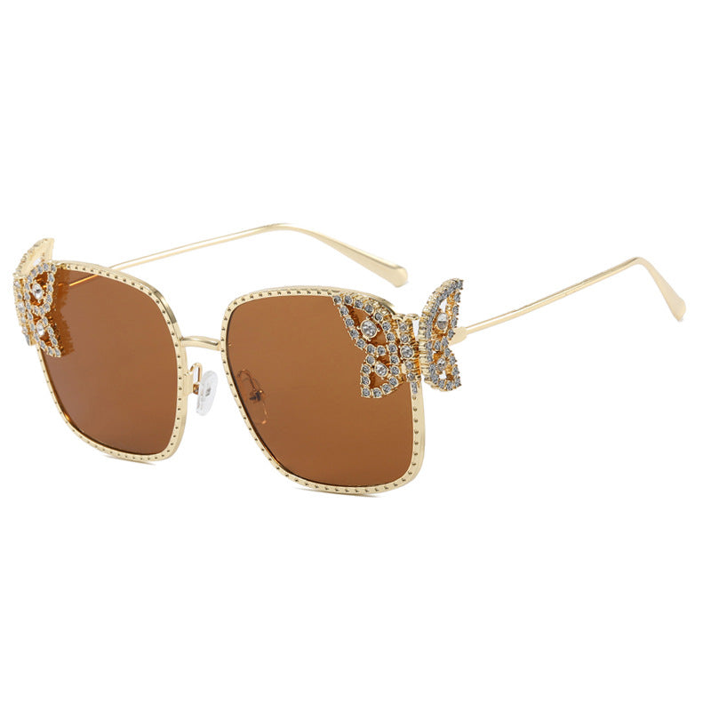 Damen extravagante Brille mit funkelnden Akzenten Brehn