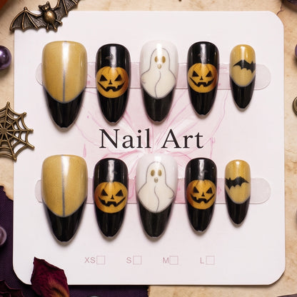 Halloween-Themen Press-On Nagelkunst Set