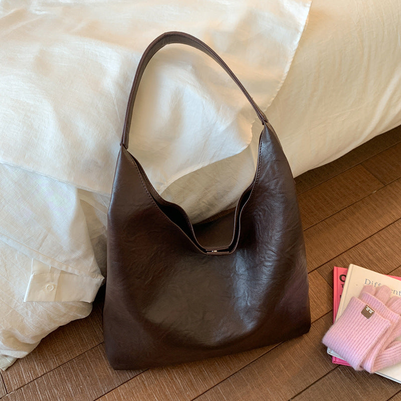 Elegante weiche Leder Hobo-Tasche Brehn