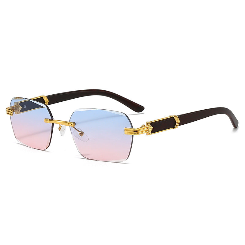 Damen modische quadratische Sonnenbrille mit goldenen Akzenten Brehn