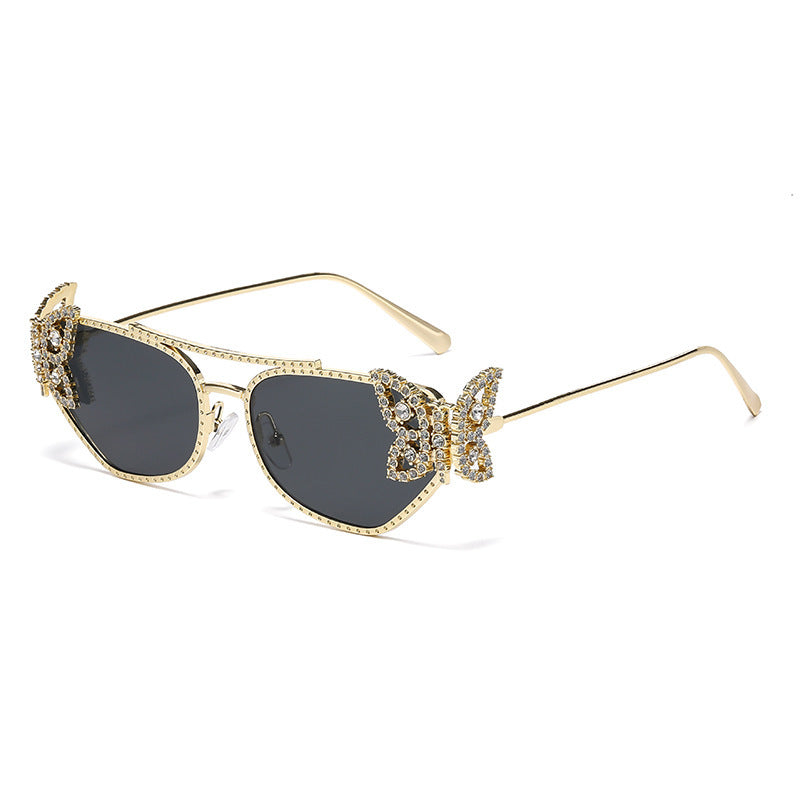 Damen Luxus Sonnenbrille mit elegantem Schmetterlings-Detail Brehn