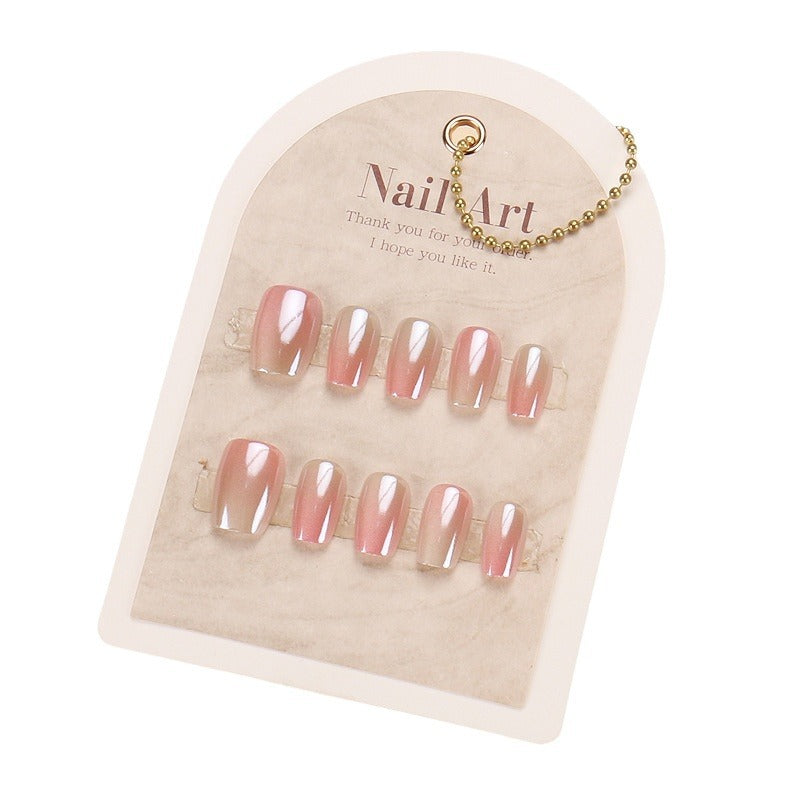 Premium Glossy Press-On Nail Set mit Farbverlauf-Finish Brehn