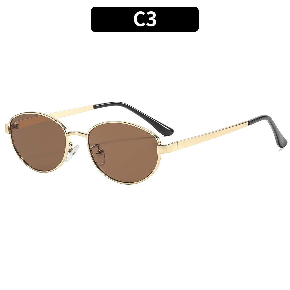 Moderne ovale Sonnenbrille