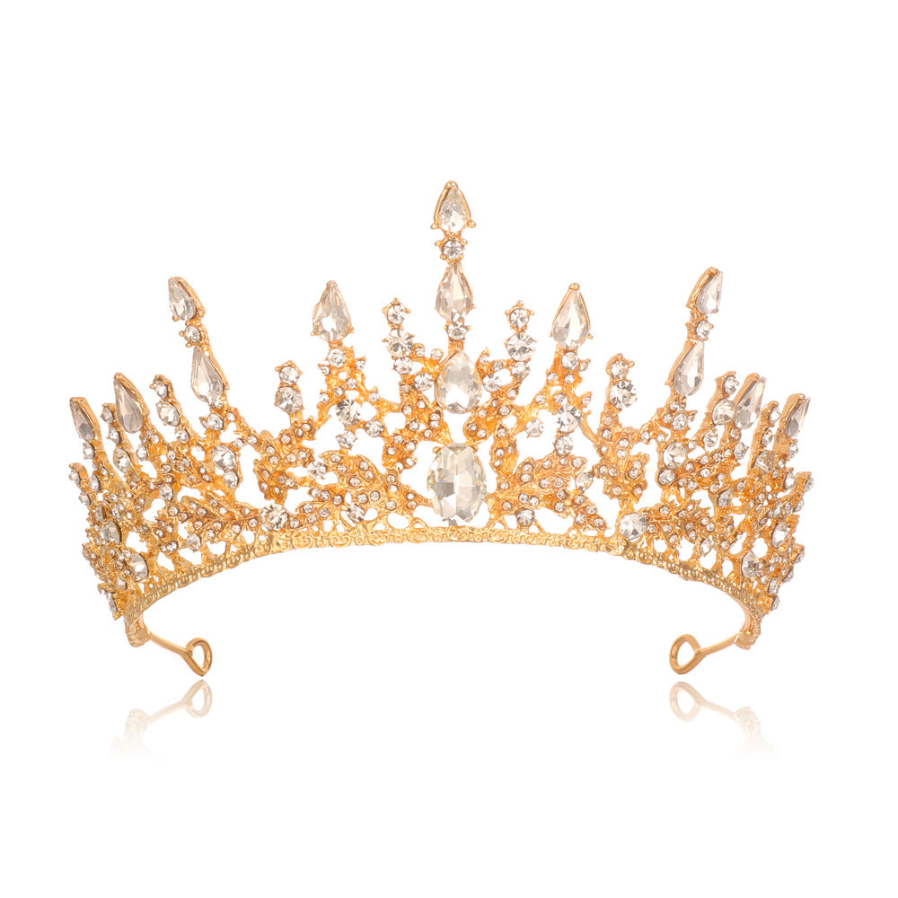 Damen Elegante Tiara mit funkelnden Kristallen Brehn