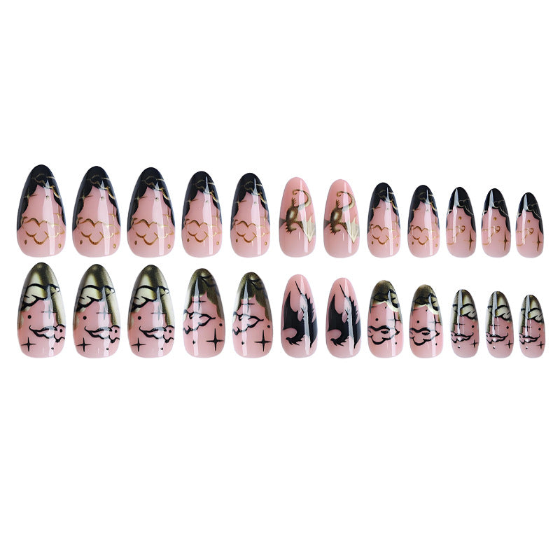 Kunstnagelset mit glamourösen Halloween-Designs Brehn