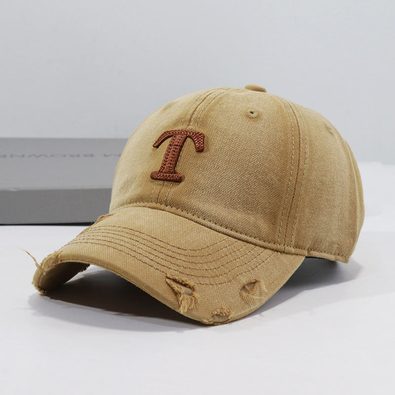 Herren Distressed Denim Cap Brehn