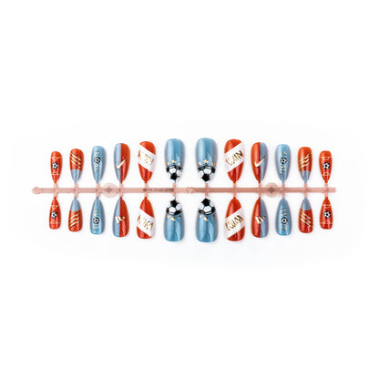 Sport-Themen Press-On Nail Art Set