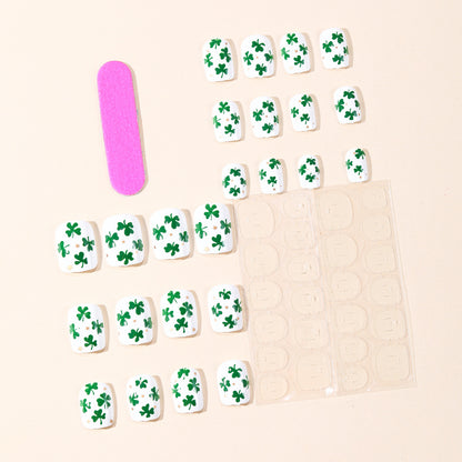 Shamrock-Themen-Nagelkunst-Erweiterungen Brehn