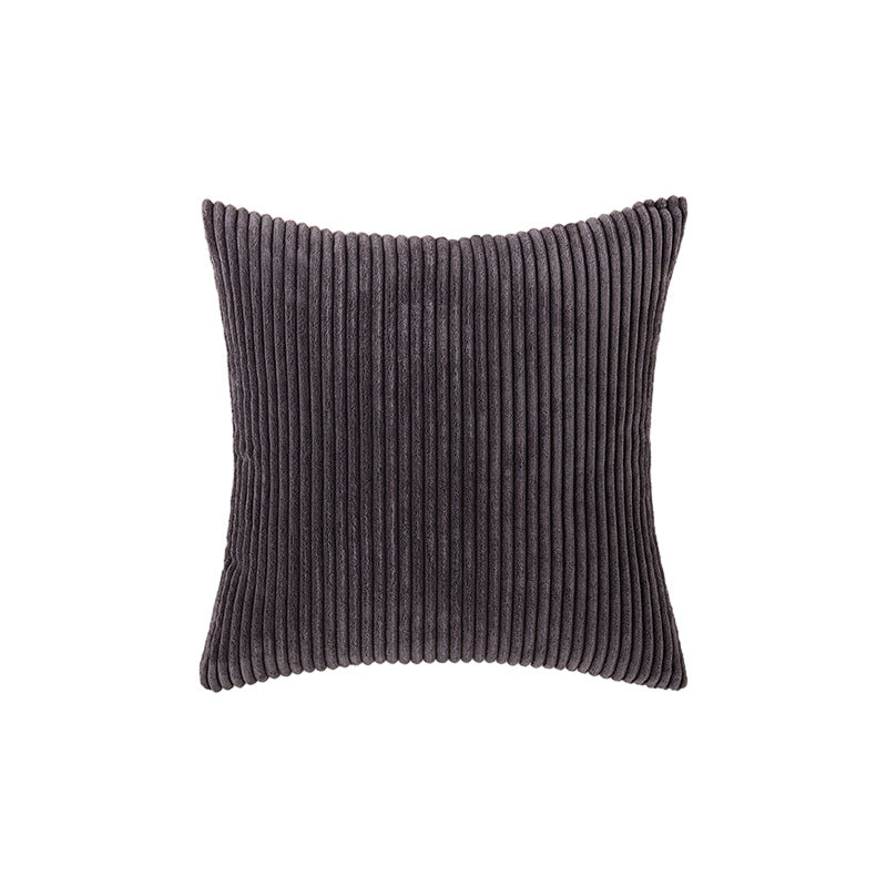 Corduroy Rippierter Quadratischer Akzentkissenbezug mit tiefem Kanaltextur und verdecktem Reißverschluss