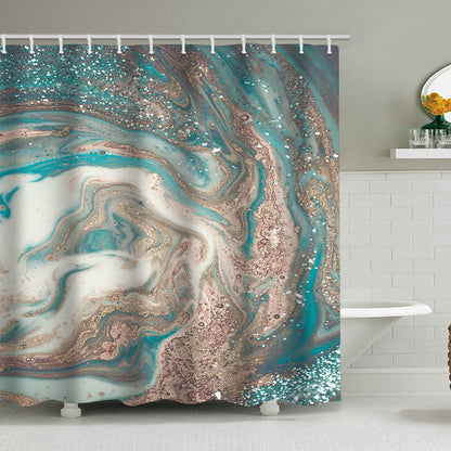 Künstlerisches Marmor Design Duschvorhang Brehn