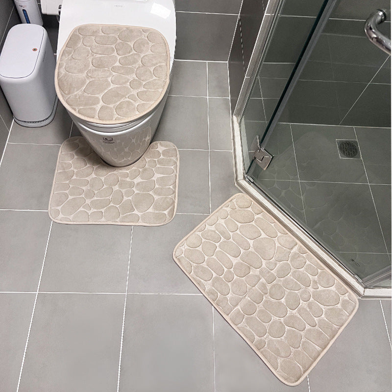 Steinmuster Badezimmermatten-Set