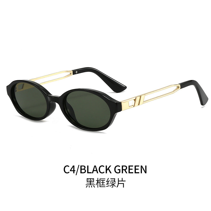 Damen Elegante Sonnenbrille im luxuriösen Schildpattdesign mit goldenen Metallakzenten Brehn